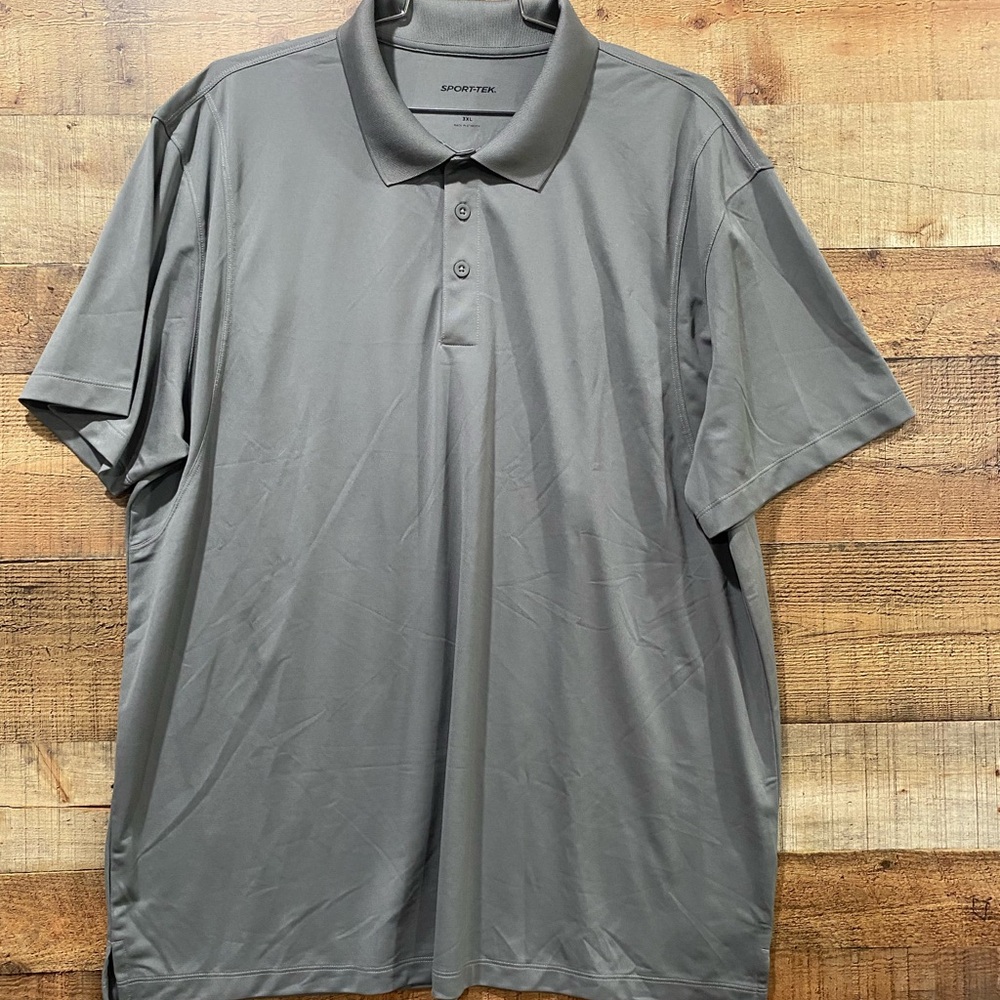 New Sport Tek Men’s Silky Touch Gray Polo Size 3XL 4XL & 5XL